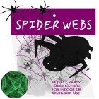 Ruhhy Glow in the Dark Spider Web with 20 Spiders, Halloween Decoration 26214