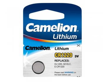 Camelion baterija CR1220 3v auto signalizācijām, bezkontakta čipiem | Lithium Battery