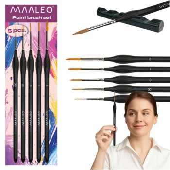 Maaleo 5 otu komplekts ar statīvu, melns
