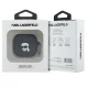 Чехол Karl Lagerfeld Silicone Karl Head 3D для AirPods 4, Черный