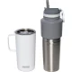 Asobu Twin Pack Bottle with Mug 0.9L + 0.6L White
