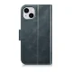 Кожаный чехол-книжка 2 в 1 iCarer для iPhone 14 Plus с RFID-защитой, синий