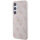 Guess 4G Collection Leather Metal Logo MagSafe vāciņš Samsung Galaxy S24, Rozā