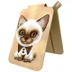 Магнитный кардхолдер-подставка Nimmy New Big-Eye Cute Pets 2.0 Cat, коричневый
