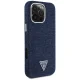 Чехол Guess для iPhone 16 Pro Max Denim Triangle Logo MagSafe, синий