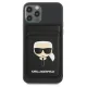 Karl Lagerfeld Saffiano Karl\'s Head MagSafe magnētiskais maciņš melns