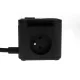 Удлинитель-куб Huslog с 3 розетками и 4 USB-портами, черный