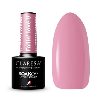 Claresa Fallin' Love 8 hibrīda nagu laka, 5g