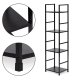 ModernHome LOFT Metal Shelving Unit with 4 Shelves, Black