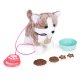 Interactive Walking Husky Toy Dog on Leash Sings Melodies and Wags Tail
