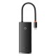 Baseus Lite Series multifunkcionāls USB Type-C HUB – 2 x USB 3.0 / USB Type-C PD / HDMI 1.4 / SD / TF, melns...