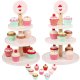 Wooden Play Set Tiered Cake Stand with Cupcakes KZ0821