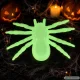 Halloween Decoration Large Spiders, Fluorescent, 11 cm, 2 pcs, Green