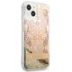 Guess Paisley Liquid Glitter vāciņš iPhone 13 mini Zelta