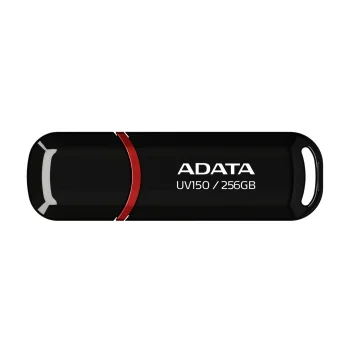 USB zibatmiņa ADATA UV150 256 GB, USB 3.2 Gen 1, melna (AUV150-256G-RBK)