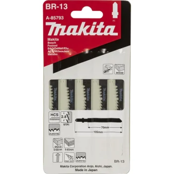 Makita A-85793 BR-13 figūrzāģa asmeņi koksnei un plastmasai, 5 gab.