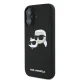 Чехол Karl Lagerfeld Silicone Double Heads MagSafe для iPhone 16 Plus, черный