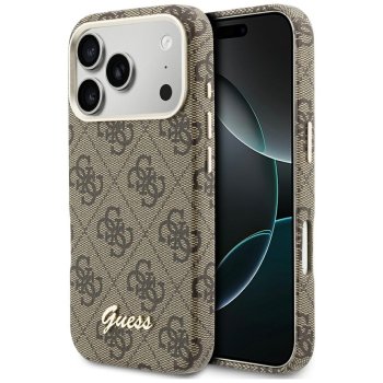 Guess 4G Script MagSafe Maciņš ar MagSafe iPhone 17 Pro Max – Brūns | Phone Case Cover