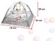 Multifunctional Educational Baby Mat Carpet Pool Playpen with Balls and Toys, Gray