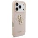 Чехол Guess для iPhone 17 Pro Grained Big 4G & Classic Logo, розовый