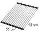 Roll-up Over-the-Sink Dish Drying Rack, 47x30 cm, Silver/Black