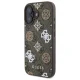 Чехол Guess Peony On 4G Background MagSafe для iPhone 16, коричневый
