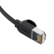 Baseus ātrgaitas plakanais Ethernet CAT6 RJ45 tīkla kabelis 0,5m - melns | High Speed ​​Flat Network Cable 0.5M...