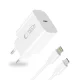 Сетевое зарядное устройство Tech-Protect NC20W 20W с кабелем USB-C / Lightning 100 см