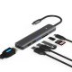 Extra Digital USB-C adapteris HDMI, 3x USB-A, SD, TF, PD 100W, pelēks