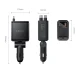 Orico Twin Reach 45W USB-A + USB-C Car Charger with Two Retractable USB-C Cables, Black