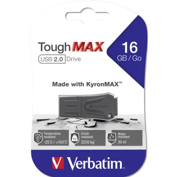 USB-флешка Verbatim ToughMAX 16 ГБ USB 2.0, черная