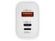 Ātrais 45W sienas lādētājs ar USB-C USB-A un Lightning portiem universāls Quick Charge