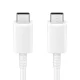Кабель Samsung USB-C на USB-C 5A 1м, белый