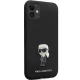Чехол Karl Lagerfeld для iPhone 11 Silicone Ikonik Metal Pin, черный