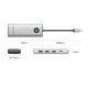 Orico PW11 8in1 USB-C dokstacija, HDMI 4K 60Hz, VGA, PD 100W, RJ45, sudraba