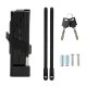 Foldable Bicycle Lock Rockbros 32140003001 with Mount 88cm Black