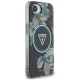 Guess IML Metal Glitter Flowers Triangle MagSafe vāciņš iPhone 16e, Melns