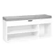 ModernHome WYJ-249 Shoe Cabinet with Seat and 3 Shelves, White