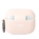 Karl Lagerfeld AirPods Pro Cover Silicone Karl\'s Head 3D Pink