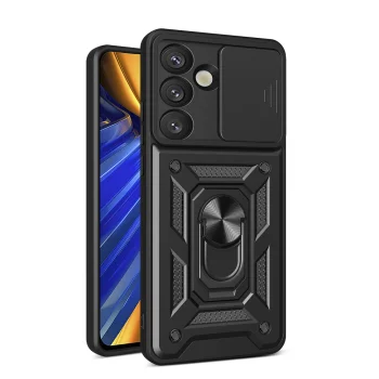 Чехол Hybrid Armor Camshield для Samsung Galaxy S25, Черный