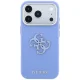 Чехол Guess Grained & Big Resin Logo для iPhone 18 Pro / 17 Pro, синий