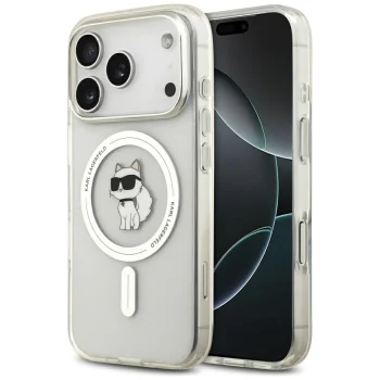 Karl Lagerfeld IML Choupette MagSafe vāciņš iPhone 17 Pro, Caurspīdīgs