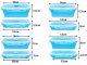 Collapsible Silicone Food Storage Containers Set of 4, Blue