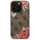 Guess 4G Flowers Print MagSafe vāciņš iPhone 16 Pro, brūns