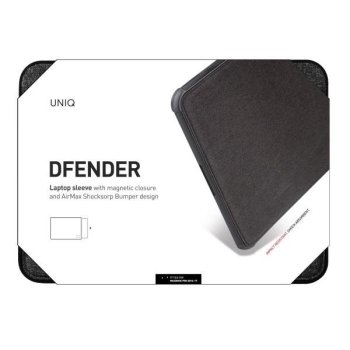 Uniq Etui Dfender Case Sleeve Cover for Laptop MacBook 16'', Black | Datorsoma Soma Planšetēm