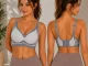 Women\'s Push-Up Sports Bra, Seamless, Grey, 2XL