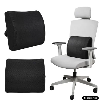 Поясничная подушка Promedix PR-216 с эффектом памяти, 34x33x12 см, черная