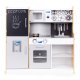 Wooden play kitchen for kids with sound, LED, chalkboard, metal accessories, ECOTOYS, 3+ years