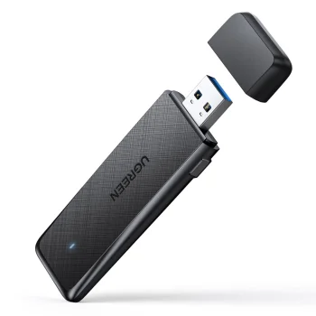 Ugreen Внешний Адаптер Беспроводной Сети USB 2,4 ГГц 400 Мбит/с / 5 ГГц 900...