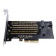 Orico ORICO-PDM2-BP PCI-E 3.0 x4 paplašināšanas karte M.2 NVMe un SATA diskiem, melna